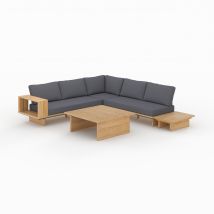 Salon de jardin 4 personnes en bois d'acacia - Seya