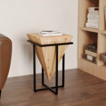 Silla de montar media de madera de acacia y metal - Shanghai