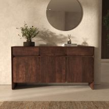 Aparador en madera de mango con 3 puertas y 3 cajones - Achille