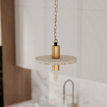 Suspension en terrazzo et métal doré - Colombe