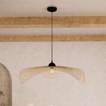 Suspension 75cm en bambou avec fil noir - Jipi