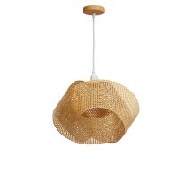 Suspension en bambou naturel et métal D40 cm - Orta