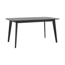 Mesa rectangular para 6 personas en madera negra 150 cm - Oman