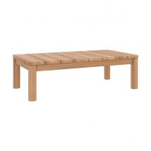 Table basse rectangulaire de jardin en bois de teck massif - Nadila