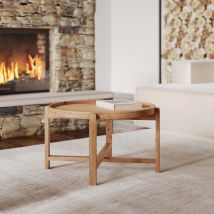 Mesa de centro redonda en madera de teca recuperada D70 cm - Kouma