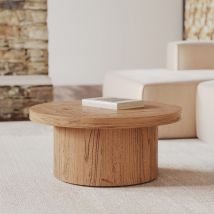 Mesa de centro redonda de madera de olmo - Garance
