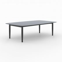 Mesa baja de jardín de vidrio efecto mármol - Wilo