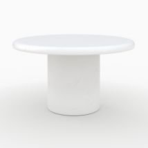 Table basse ronde en béton blanc cassé - Lulli - Rendez-Vous Déco