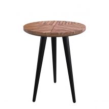Mesa de centro redonda de 40 cm de diámetro en madera de acacia - Ella