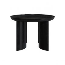 Mesa de centro redonda negra de madera de mango D60 cm - Blake