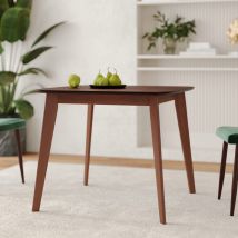 Mesa de comedor cuadrada de madera oscura, 4 personas - Julio