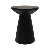 Mesa auxiliar en madera de suar negra D40cm - Lowa