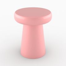 Mesa auxiliar redonda de metal rosa - Anouk