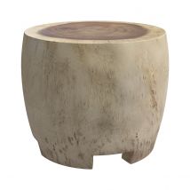 Table d'appoint ronde en bois de suar D50 cm - Toha