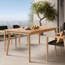 Table de jardin extensible en teck massif 186/245 cm - Tunga