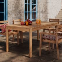 Table de jardin extensible 8-12 personnes en teck 180/245 cm - Kora