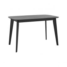 Mesa rectangular para 4 personas en madera negra 120 cm - Oman