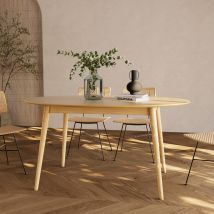 Mesa de comedor ovalada 150 cm en madera clara - Eddy