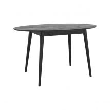 Mesa ovalada para 4 personas en madera negra 130 cm - Eddy