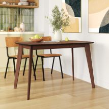 Mesa de comedor rectangular en madera oscura, 4 personas - Oman