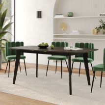 Mesa para 6-8 personas, extensible, madera oscura 150/180cm - Oman
