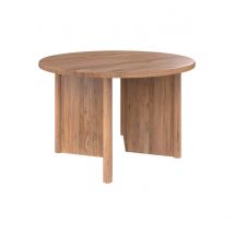 Table ronde 4 personnes en bois de teck recyclé D120 cm - Bana