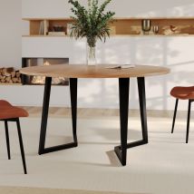 Mesa de comedor redonda de madera de acacia, 4/6 personas - Moorea