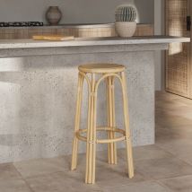 Tabouret de bar 77 cm en rotin - Vania