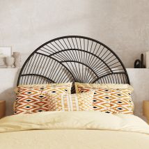 Cabecero de cama en ratán negro 140 cm - Séléné