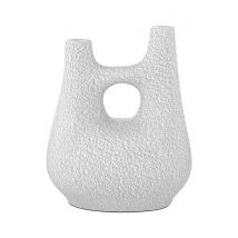 Jarrón decorativo blanco de terracota H42cm - Cruz