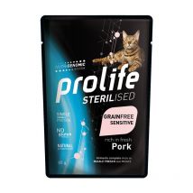 Prolife Sterilised Grain Free Sensitive Maiale e Patate Umido per Gatti - 85 g, 12 pezzi