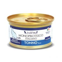 Unipro Monoproteico al Tonno Umido per Gatti 85gr - 85 g, 12 pezzi