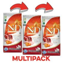 Farmina N&amp;D Pumpkin Adult Medium Maxi Pollo e Melograno - 12 Kg, 3 pezzi