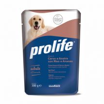 Prolife Busta al Cervo e Anatra per Cani 300gr - 300 g, Singola