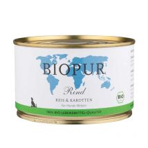 Biopur Puppy Manzo, Riso e Carote Umido per Cuccioli - 400 g, Singola
