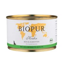 Biopur Senior Pollo, Riso e Carote Umido per Cani - 400 g, Singola