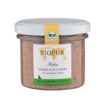 Biopur Adult Pollo, Farro e Zucchine Umido per Cani - 100 g, Singola