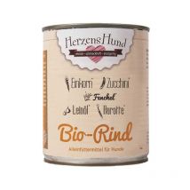 Herzens Hund Manzo Biologico con Verdure Bio Umido per Cani - 800 g