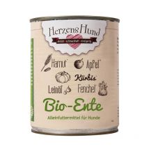 Herzens Hund Anatra Biologica con Verdure Bio Umido per Cani - 800 g