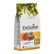 Exclusion Mediterraneo Adult Manzo Medium Breed per Cani - 12 Kg, Singola