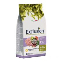Exclusion Mediterraneo Light Pollo Medium &amp; Large Breed per Cani - 12 Kg, Singola