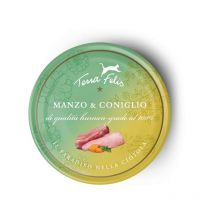 Terra Felis Manzo e Coniglio Adult Umido per Gatti - 80 g, Singola