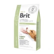 Brit Veterinary Diet Diabetes Tacchino e Piselli per Cani - 2 Kg