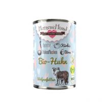 Herzens Hund Pollo Biologico con Carota Bio per Cucciolo - 400 g