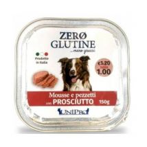 Unipro Zero Glutine al Prosciutto per Cani - 150 g, 12 pezzi
