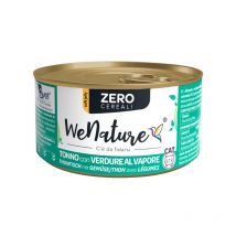 WeNature Zero Cereali Tonno con Verdure al Vapore per Gatti - 85 g, 12 pezzi