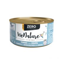 WeNature Zero Cereali Tonno con Orata al Vapore per Gatti - 85 g, 12 pezzi