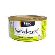 WeNature Zero Cereali Tonno con Papaya al Vapore per Gatti - 85 g, 12 pezzi