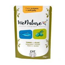 WeNature Tonno con Olive Soft Jelly Umido in Busta per Gatti - 70 g, 6 pezzi