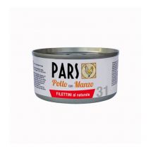 Pars Filettino Naturale Pollo con Manzo per Cani e Gatti 85g - 85 g, 6 pezzi